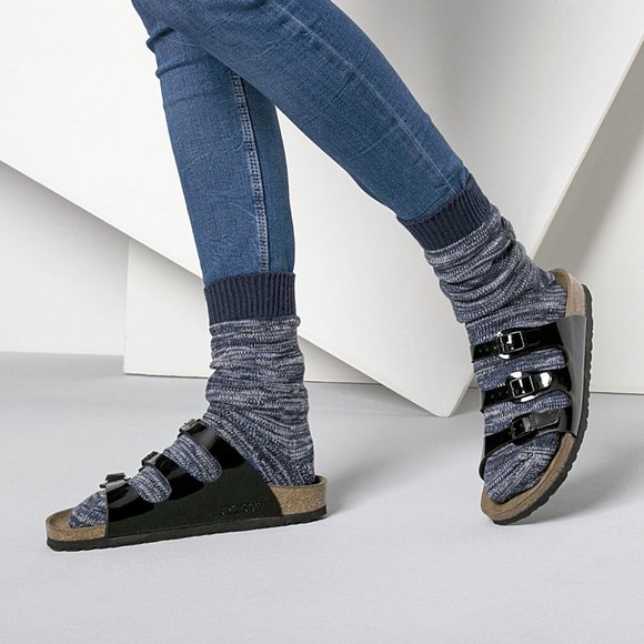 birkenstock florida black patent